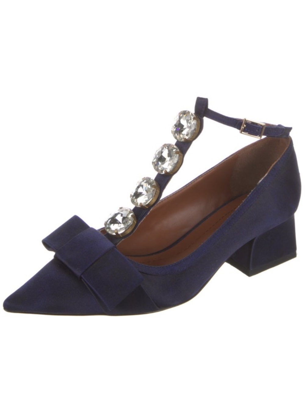 Marni satin pumps with rhinestone detail